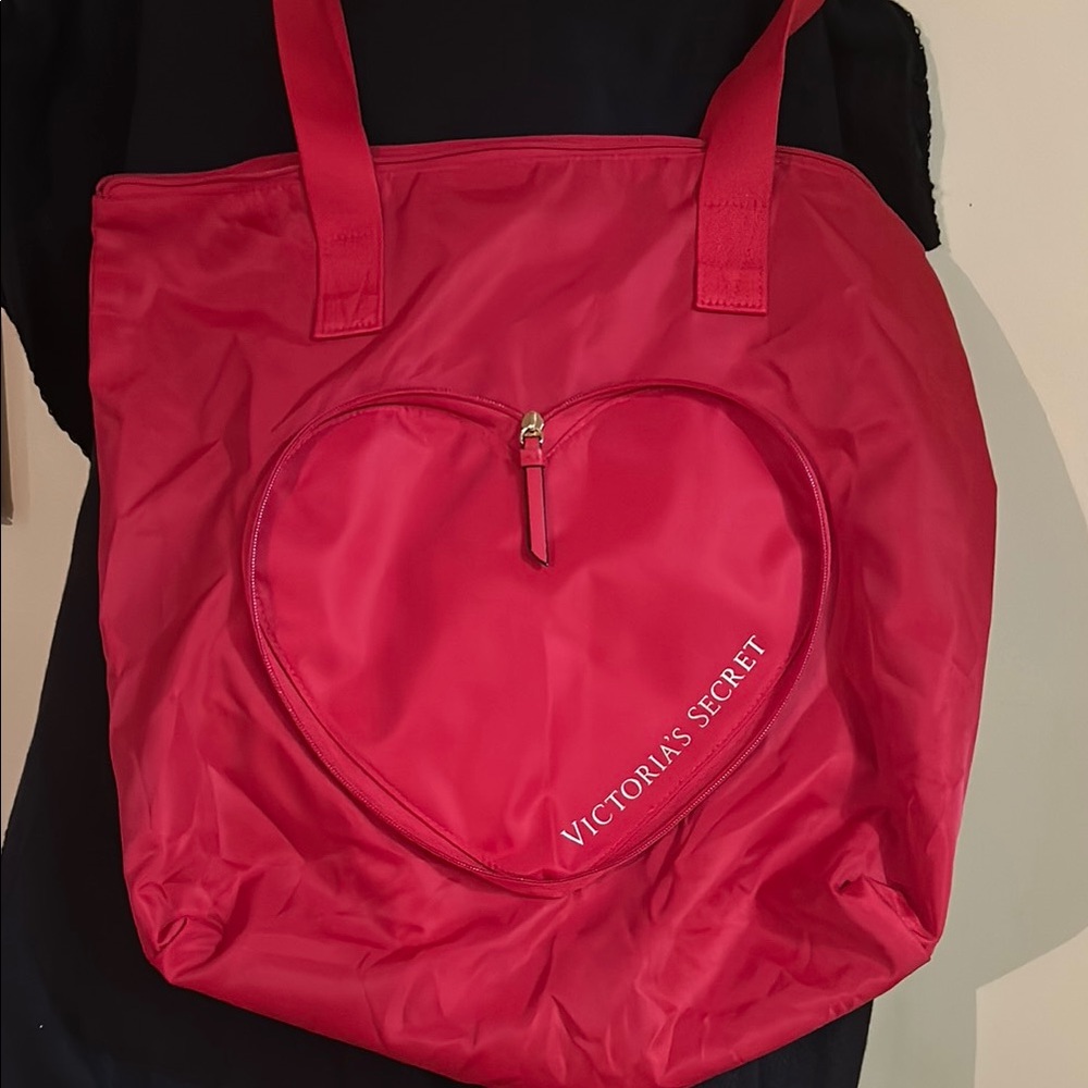 Victoria's Secret Red Heart Tote Bag
